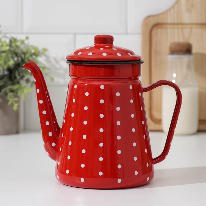 Кофейник «Горошек», 1,5 л, 21,5×13×21,5 см, цвет красный
Кофейник «Горошек», 1,5 л, 21,5×13×21,5 см, цвет красный