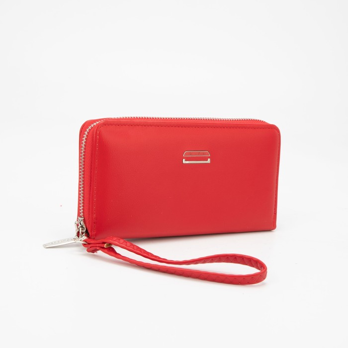 Кошелёк на молнии, с ручкой, цвет красный
Кошелёк на молнии, с ручкой, цвет красный