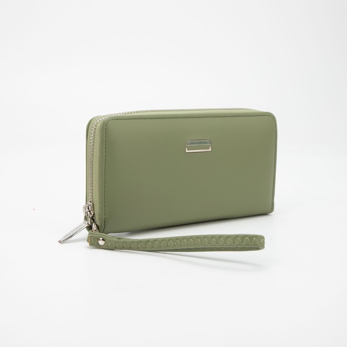 Кошелёк на молнии, с ручкой, цвет зелёный
Кошелёк на молнии, с ручкой, цвет зелёный