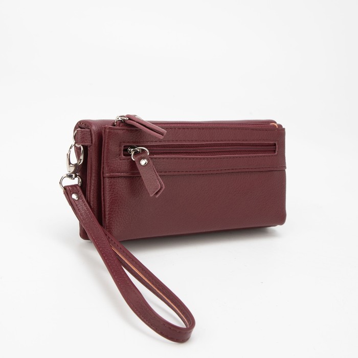 Кошелёк на кнопке, с ручкой, цвет бордовый
Кошелёк на кнопке, с ручкой, цвет бордовый