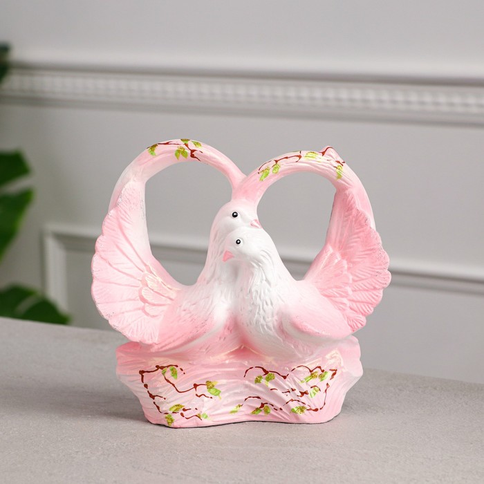 Статуэтка "Голуби Валентинка", бело-розовая, 18 см
Статуэтка "Голуби Валентинка", бело-розовая, 18 см