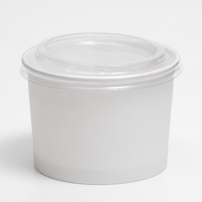 Контейнер круглый, с пластиковой крышкой, белый, 250 мл
Контейнер круглый, с пластиковой крышкой, белый, 250 мл