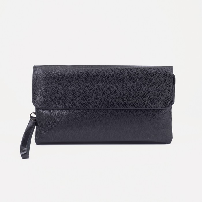 Клатч, 2 отдела на молнии, ручка, цвет черный
Клатч, 2 отдела на молнии, ручка, цвет черный