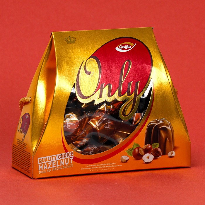 Молочные шоколадные конфеты Only с начинкой из сливок со вкусом фундука 250г
Молочные шоколадные конфеты Only с начинкой из сливок со вкусом фундука 250г