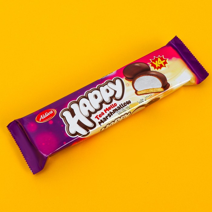 Печенье-суфле Happy с маршмеллоу, 48 г 
Печенье-суфле Happy с маршмеллоу, 48 г