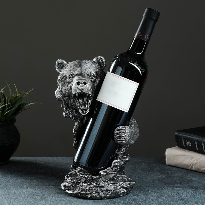 Подставка под бутылку "Медведь" 25х14х15см, сталь 
Подставка под бутылку "Медведь" 25х14х15см, сталь
