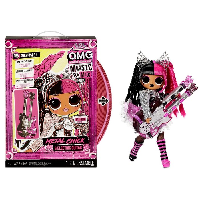 Куколка L.O.L. OMG Remix Rock- Metal Chick and Electric Guitar
Куколка L.O.L. OMG Remix Rock- Metal Chick and Electric Guitar