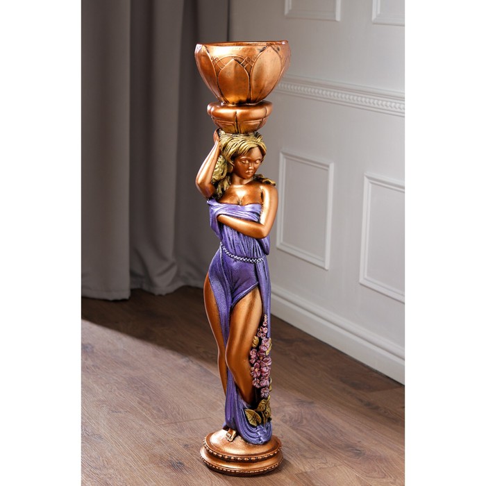 Статуэтка-кашпо "Афродита", медная, фиолетовое платье, гипс, 23х23х101 см
Статуэтка-кашпо "Афродита", медная, фиолетовое платье, гипс, 23х23х101 см