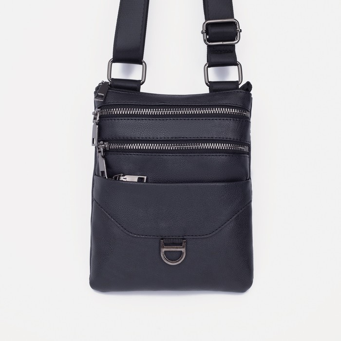 Сумка, отдел на молнии, 4 наружных кармана, цвет чёрный
Сумка, отдел на молнии, 4 наружных кармана, цвет чёрный