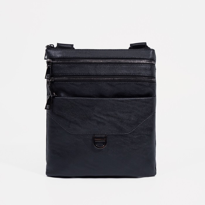 Сумка на молнии, 3 наружных кармана, цвет чёрный
Сумка на молнии, 3 наружных кармана, цвет чёрный