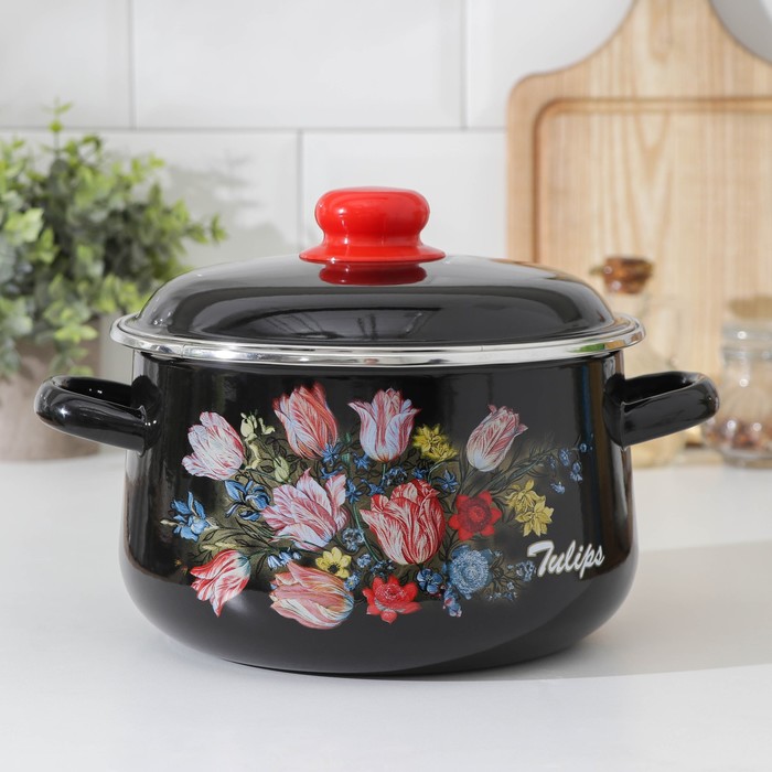 Кастрюля «Букет тюльпанов», 4 л, цвет чёрный
Кастрюля «Букет тюльпанов», 4 л, цвет чёрный