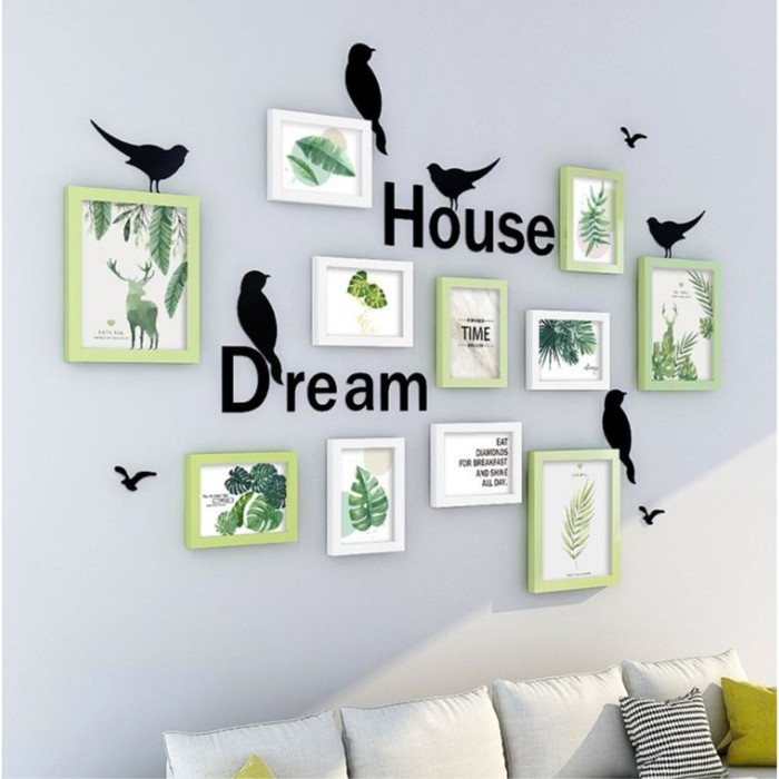 Фоторамка пластик на 11 фото+наклейка "Птицы" зелёно-белые набор 103х148 см
Фоторамка пластик на 11 фото+наклейка "Птицы" зелёно-белые набор 103х148 см