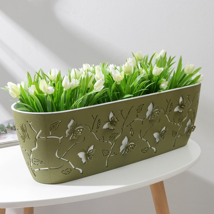 Кашпо со вставкой Lucky Friday Boho, 7,3 л, 47×15 см, цвет лиственно-зелёный
Кашпо со вставкой Lucky Friday Boho, 7,3 л, 47×15 см, цвет лиственно-зелёный