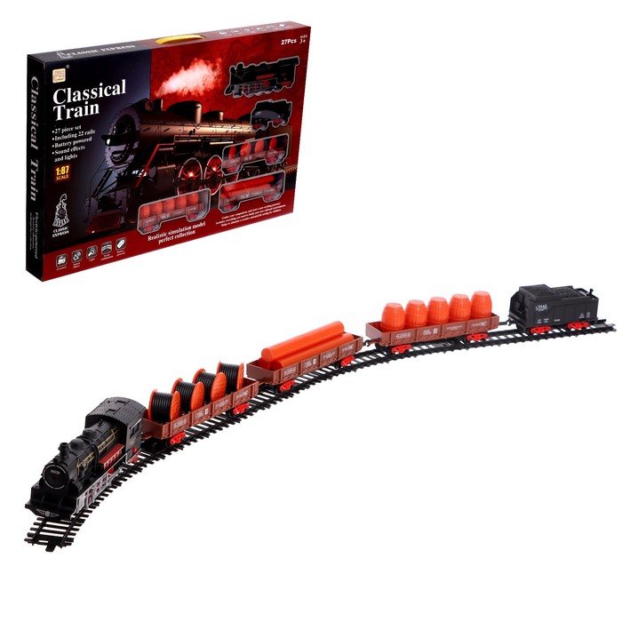 Железная дорога «Классический поезд», работает от батареек
Железная дорога «Классический поезд», работает от батареек