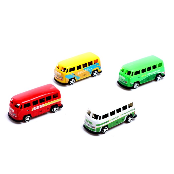 Набор инерционных автобусов «Город», 4 штуки
Набор инерционных автобусов «Город», 4 штуки