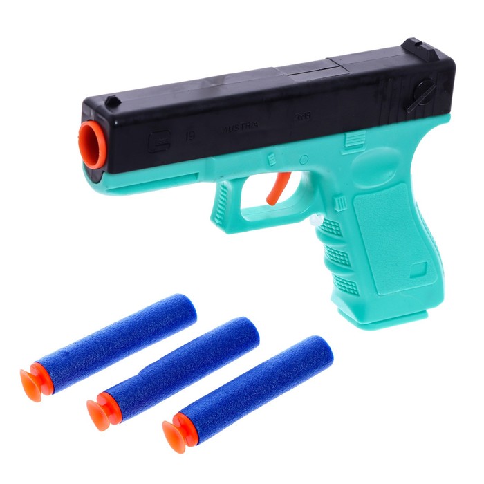 Пистолет «Глок», стреляет мягкими пулями 
Пистолет «Глок», стреляет мягкими пулями