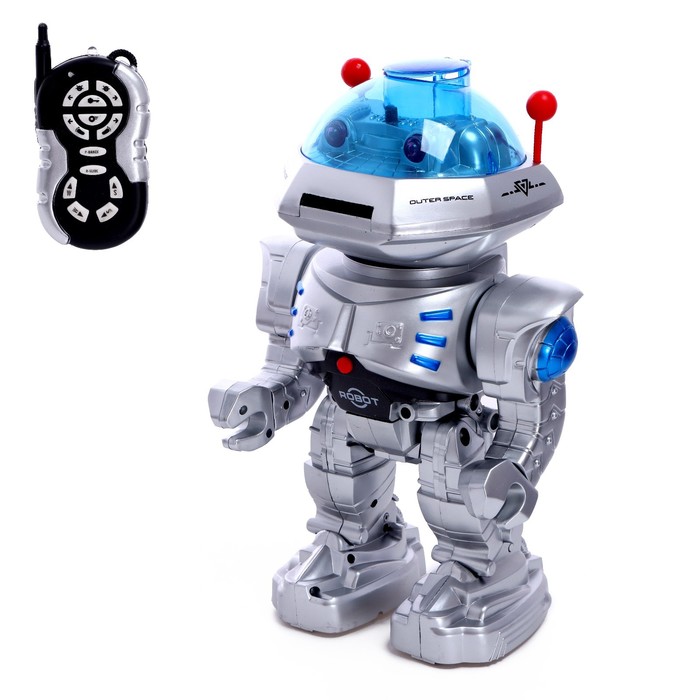 Робот радиоуправляемый «Космобот»,стреляет мягкими дисками, световые эффекты
Робот радиоуправляемый «Космобот»,стреляет мягкими дисками, световые эффекты