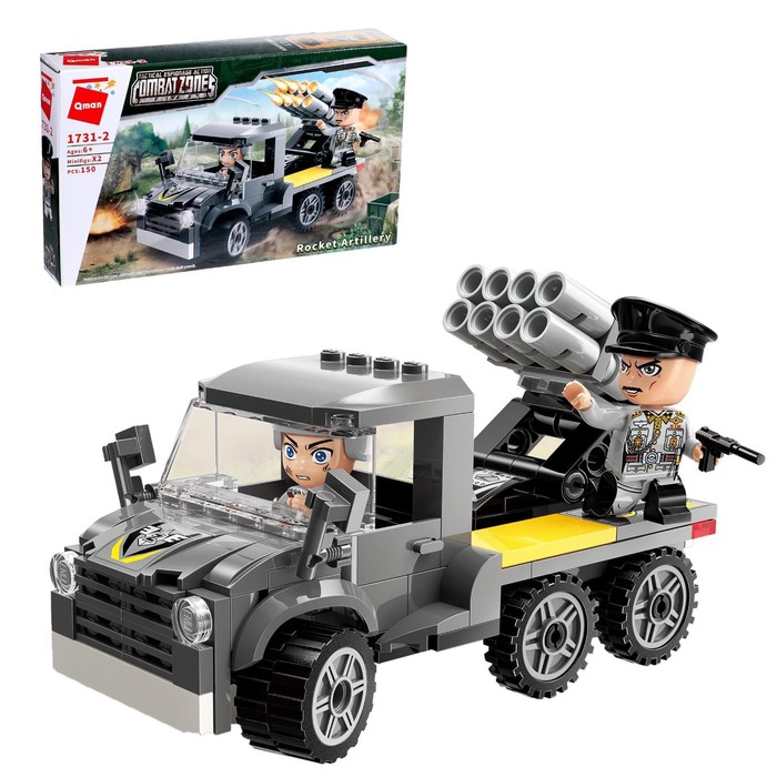 Конструктор Военная зона «Ракетная установка», 2 минифигуры и 150 деталей
Конструктор Военная зона «Ракетная установка», 2 минифигуры и 150 деталей