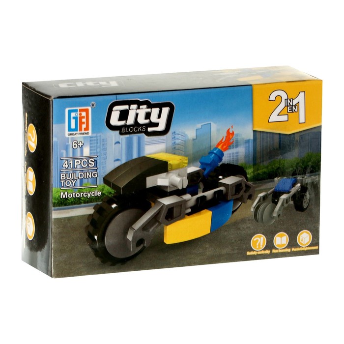 Конструктор «Транспорт», мотоцикл, 41 деталь
Конструктор «Транспорт», мотоцикл, 41 деталь