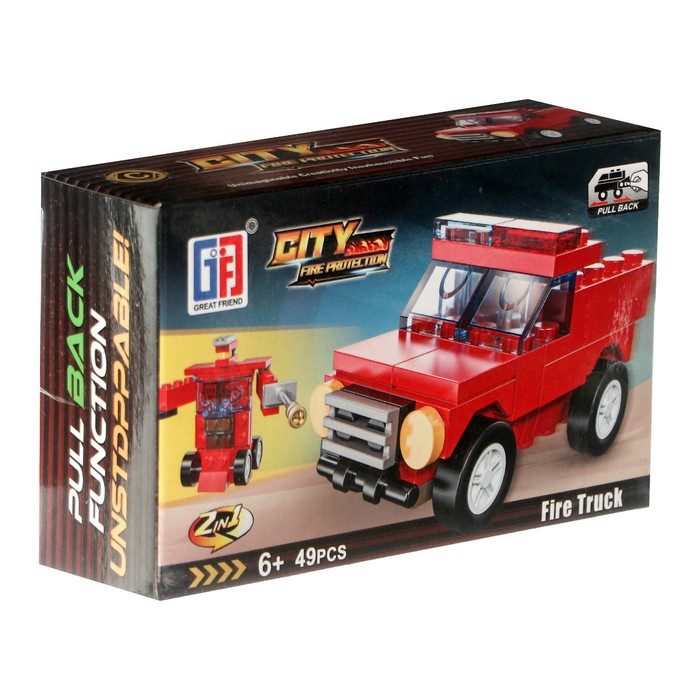Конструктор инерционный «Пожарная машина», 49 деталей
Конструктор инерционный «Пожарная машина», 49 деталей