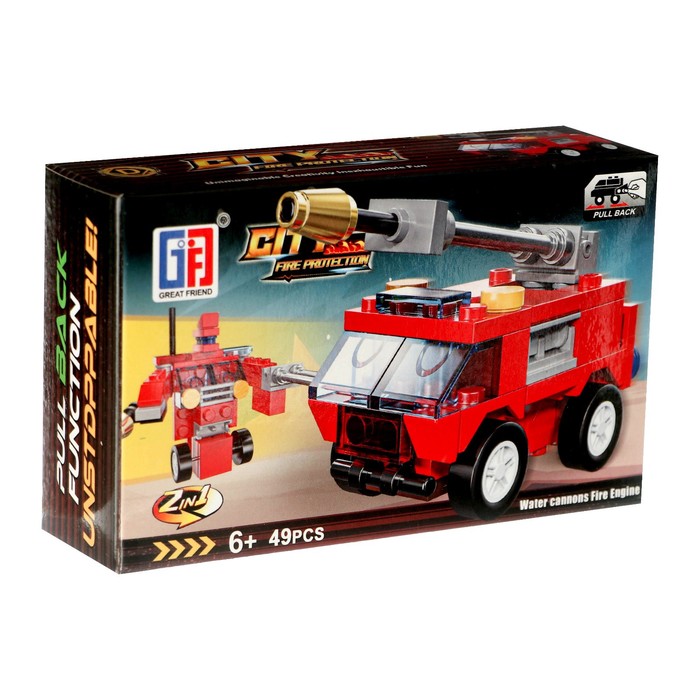 Конструктор инерционный «Пожарная машина», 49 деталей
Конструктор инерционный «Пожарная машина», 49 деталей