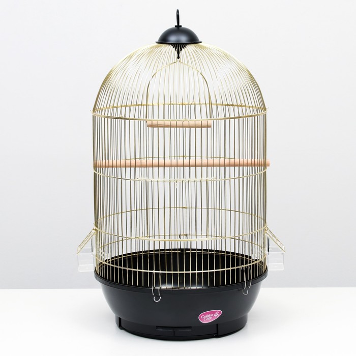 Клетка для птиц, золотая, размер 40х70 см 
Клетка для птиц, золотая, размер 40х70 см