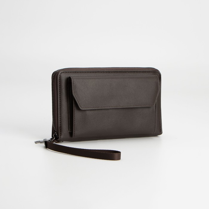 Портмоне на молнии, цвет коричневый
Портмоне на молнии, цвет коричневый