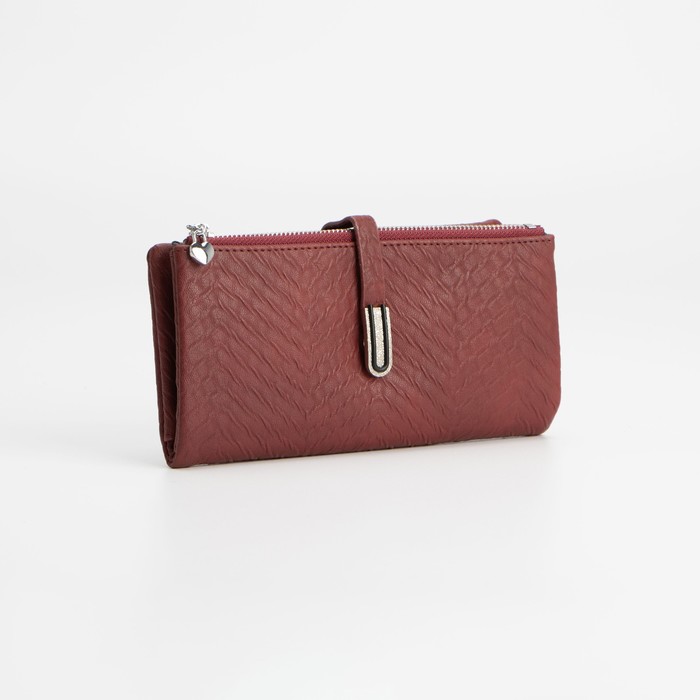 Кошелёк на кнопке, цвет бордовый
Кошелёк на кнопке, цвет бордовый