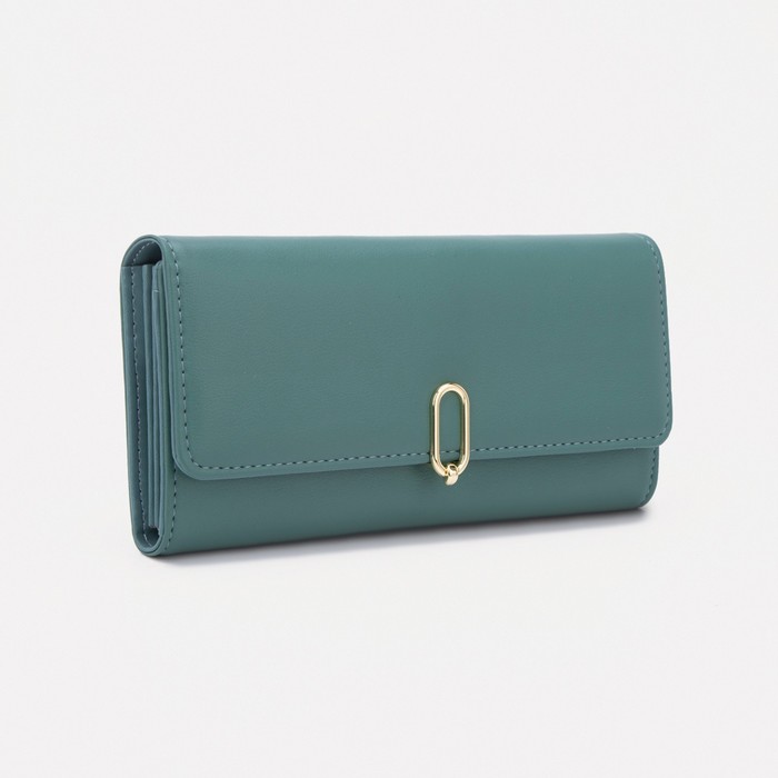 Кошелёк на кнопке, цвет зелёный 
Кошелёк на кнопке, цвет зелёный