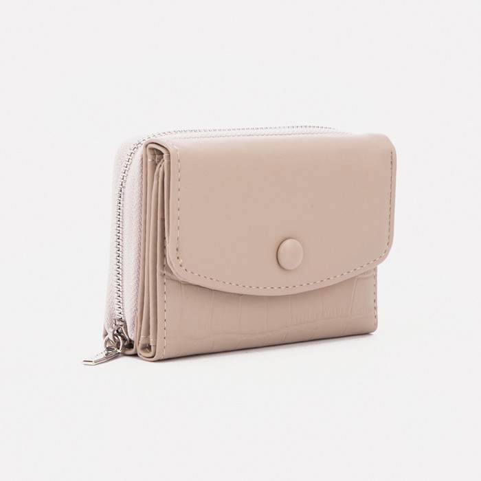 Кошелёк на кнопке, цвет бежевый
Кошелёк на кнопке, цвет бежевый