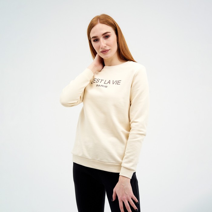 Свитшот женский, цвет молочный, размер 44
Свитшот женский, цвет молочный, размер 44
