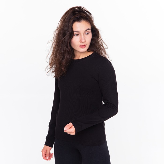 Лонгслив женский, цвет чёрный, размер 48
Лонгслив женский, цвет чёрный, размер 48