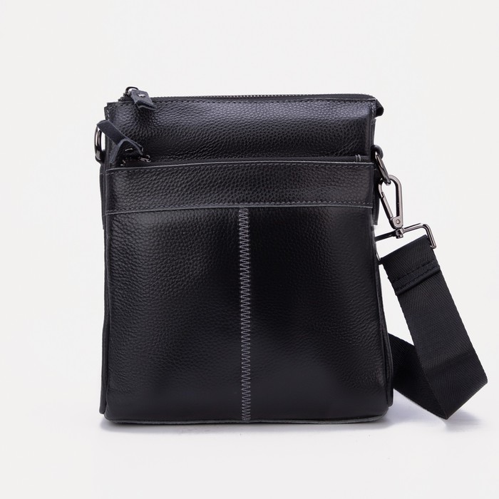 Сумка на молнии, 2 наружных кармана, цвет чёрный
Сумка на молнии, 2 наружных кармана, цвет чёрный