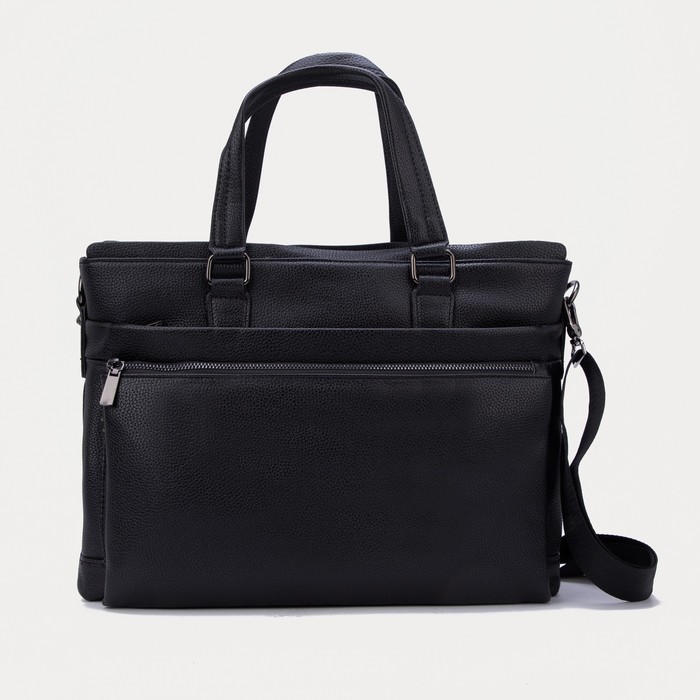Сумка деловая, 3 отдела на молнии, 3 наружных кармана, цвет чёрный
Сумка деловая, 3 отдела на молнии, 3 наружных кармана, цвет чёрный