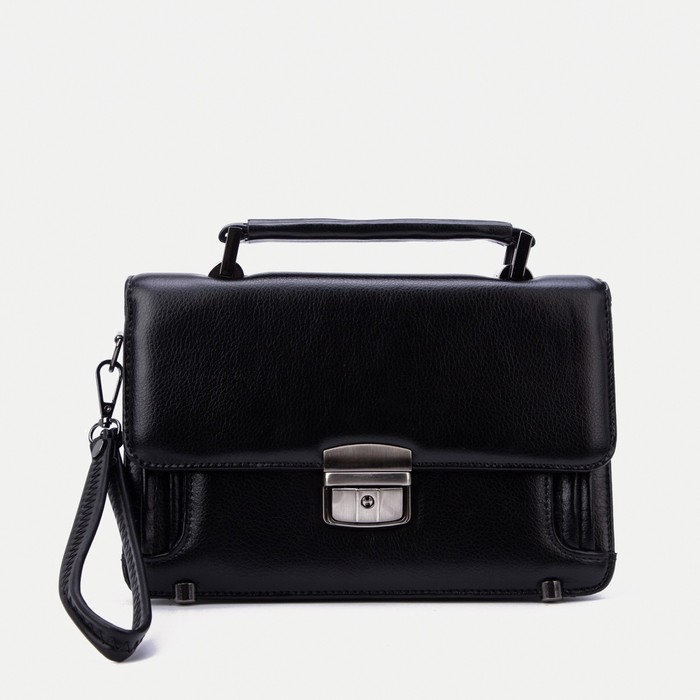 Барсетка на клапане, наружный карман, цвет чёрный
Барсетка на клапане, наружный карман, цвет чёрный