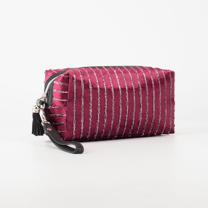 Косметичка на молнии, цвет бордовый
Косметичка на молнии, цвет бордовый