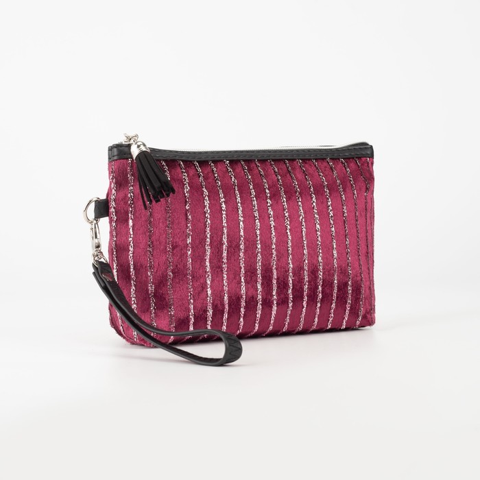 Косметичка на молнии, цвет бордовый
Косметичка на молнии, цвет бордовый