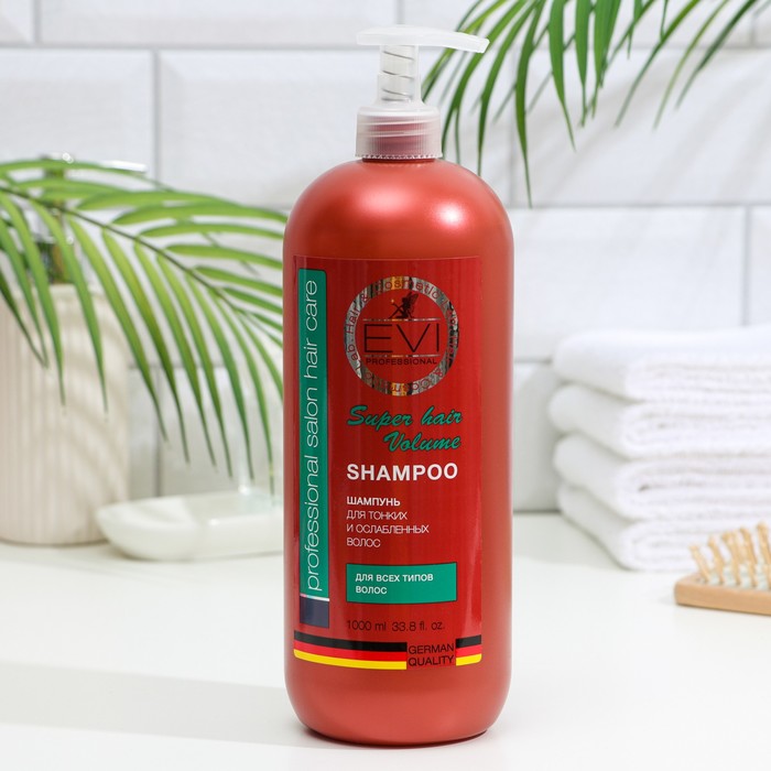 Шампунь «Объем и сила» для тонких и ослабленных волос EVI professional, 1000 мл
Шампунь «Объем и сила» для тонких и ослабленных волос EVI professional, 1000 мл