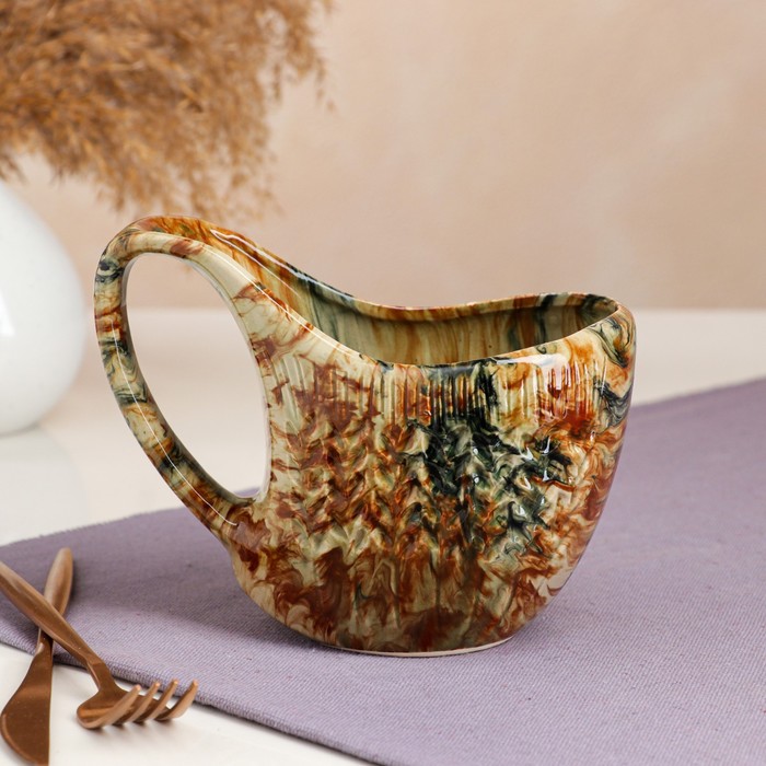 Кружка "Квасник", под малахит, коричневая, 0.6 л
Кружка "Квасник", под малахит, коричневая, 0.6 л