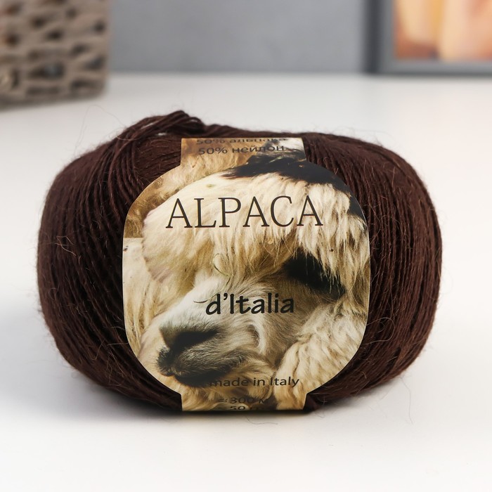 Пряжа "Alpaca D'Italia" 50% альпака, 50% нейлон 300м/50гр (404 шоколад)
Пряжа "Alpaca D'Italia" 50% альпака, 50% нейлон 300м/50гр (404 шоколад)