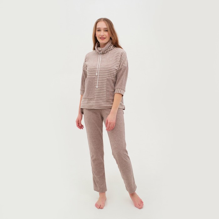 Костюм (толстовка, брюки) домашний женский, цвет какао, размер 56
Костюм (толстовка, брюки) домашний женский, цвет какао, размер 56