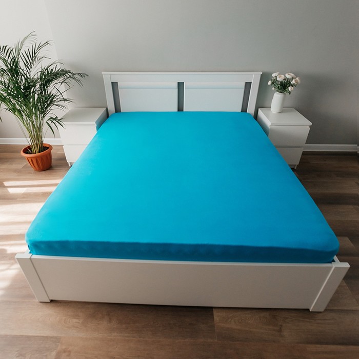 Трикотажная простынь на резинке 140х200х25см, синий кулирка, 120г/м хл100%
Трикотажная простынь на резинке 140х200х25см, синий кулирка, 120г/м хл100%