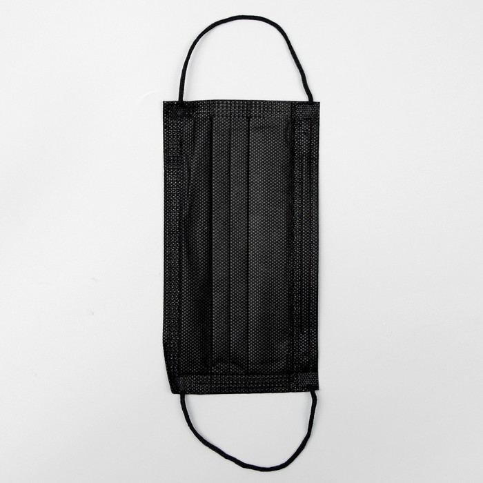 Маска Safety, 3-х слойная, чёрная, 50 шт. в коробке. 
Маска Safety, 3-х слойная, чёрная, 50 шт. в коробке.