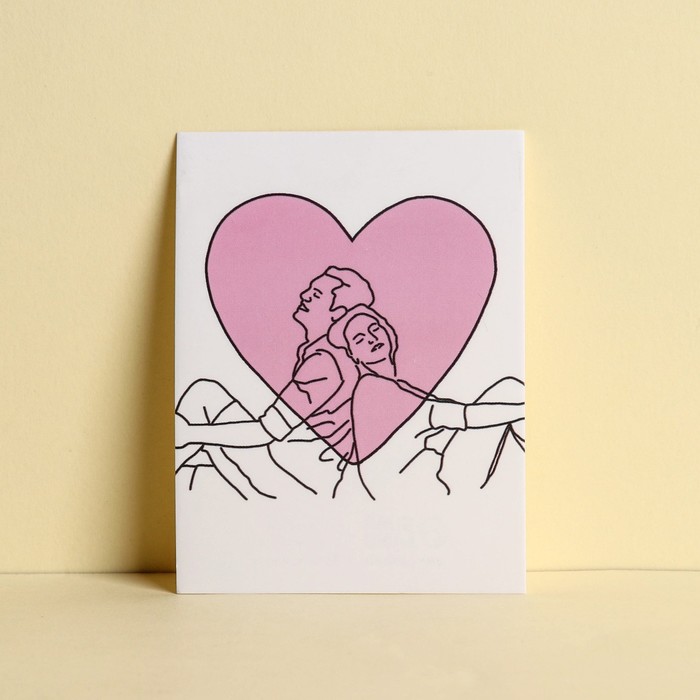 Открытка-комплимент «Любовь», пара, 8 × 6 см
Открытка-комплимент «Любовь», пара, 8 × 6 см