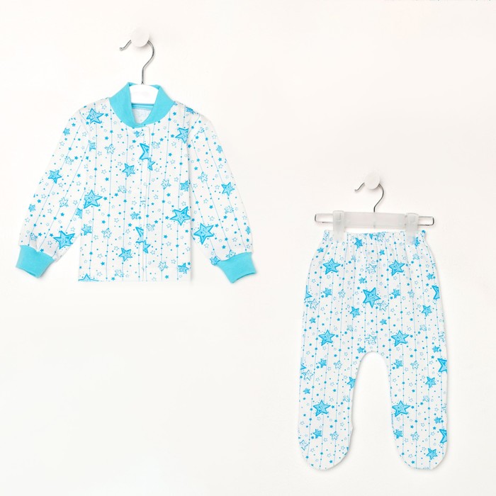 Комплект детский (кофточка, ползунки), цвет белый/голубой, рост 68 см
Комплект детский (кофточка, ползунки), цвет белый/голубой, рост 68 см