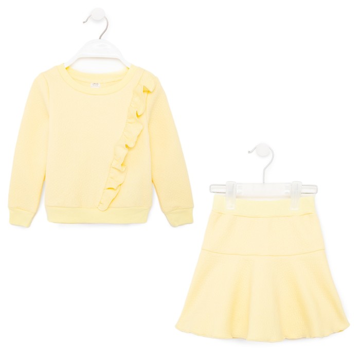 Комплект (джемпер/юбка), цвет жёлтый, рост 110
Комплект (джемпер/юбка), цвет жёлтый, рост 110