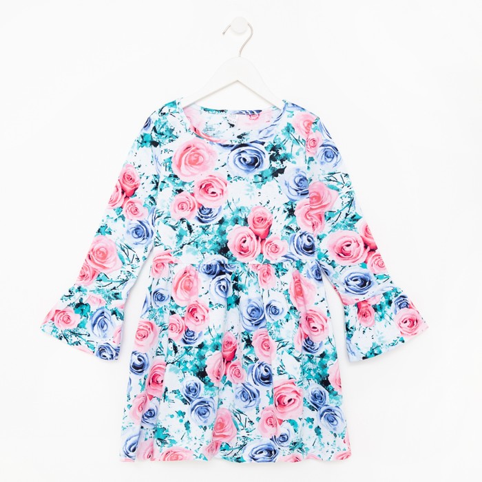 Платье для девочки, цвет голубой/розы, рост 128
Платье для девочки, цвет голубой/розы, рост 128