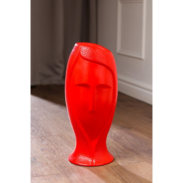 Ваза керамическая "Лицо", напольная, красная, матовая, 42 см
Ваза керамическая "Лицо", напольная, красная, матовая, 42 см