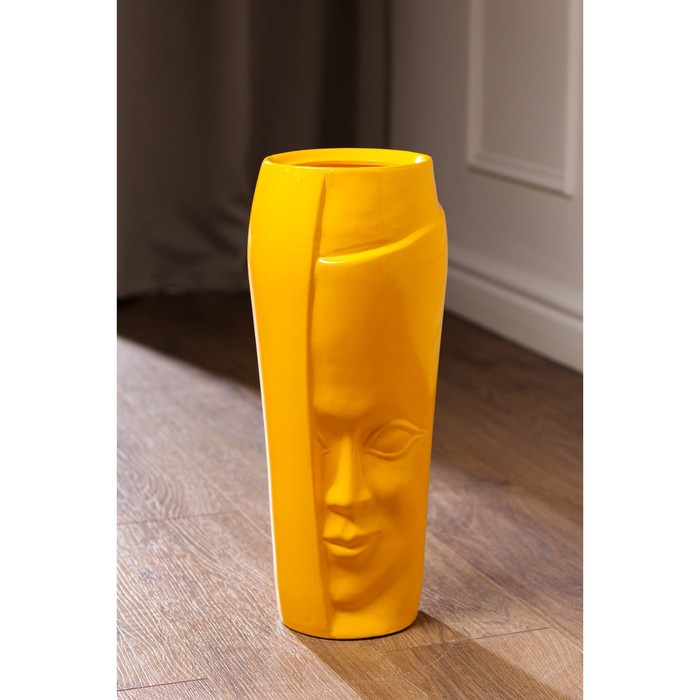 Ваза керамическая "Лицо", напольная, жёлтая, глянцевая, , 41 см
Ваза керамическая "Лицо", напольная, жёлтая, глянцевая, , 41 см