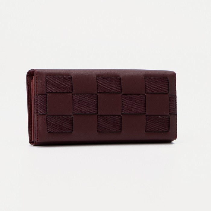 Кошелёк, 3 отдела, на магнитах, цвет бордовый
Кошелёк, 3 отдела, на магнитах, цвет бордовый